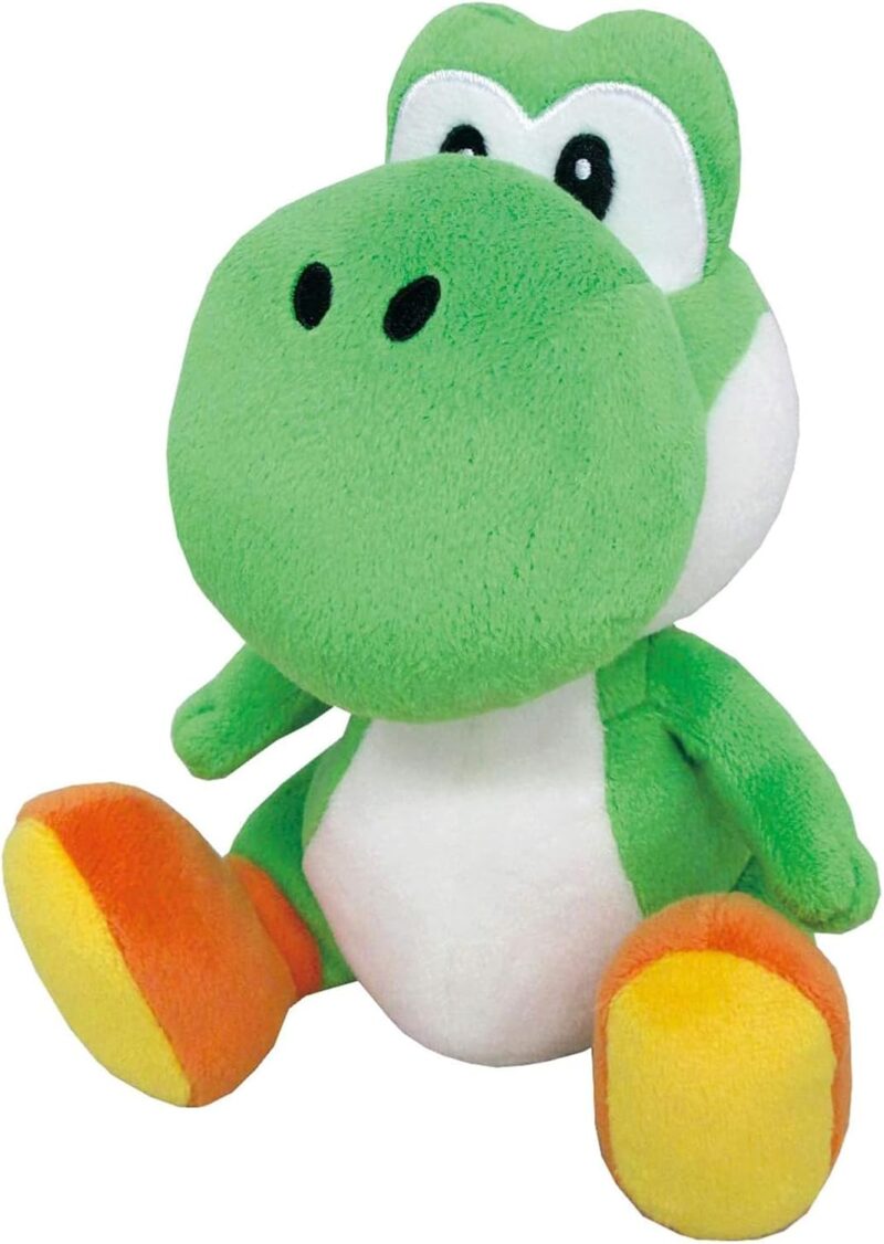 Super Mario All Star Collection 1416 Yoshi Stuffed Plush, 8",Multi-colored