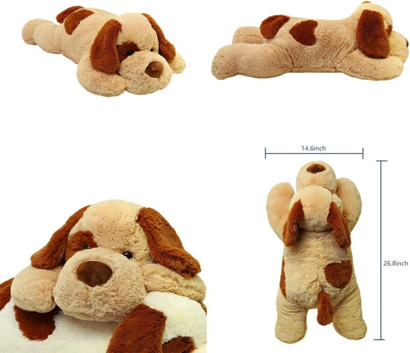 26.8 inch 5 lbs Dog Weighted Stuffed Animals, Large Weighted Plush Animal, Cute Plush Toy Pillow, Gifts for Adults, Kids, Boys and Girls - Image 2