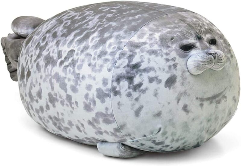 Chubby Blob Seal Pillow,Stuffed Cotton Plush Animal Toy Cute Ocean Large(23.6 in)