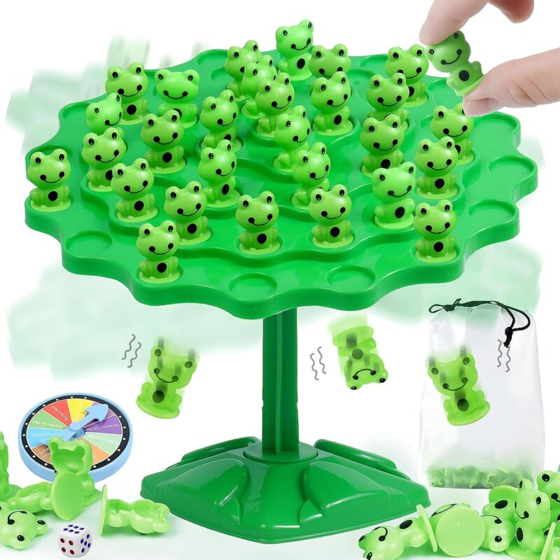 Frog Balance Game Toys, Two-Player Balance Game Tree Parent-Child Interactive Family Tabletop Puzzle Game Toy, Birthday Board Games for Kids Ages 4 5 6 7 8-12