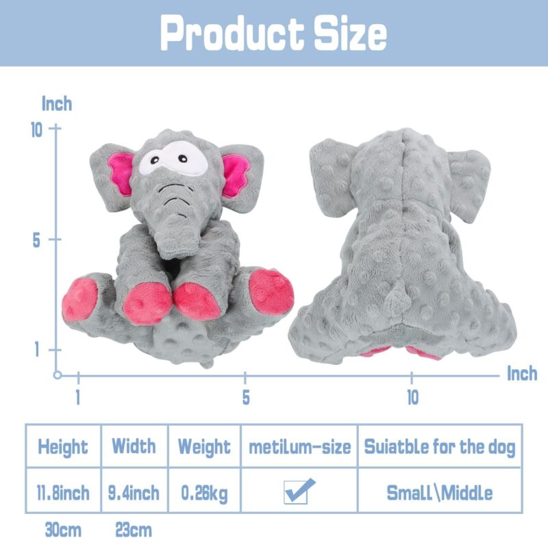 Dog Toys, Squeaky Plush Dog Toy for Puppy Small Medium Dogs, Cute Soft Stuffed Puppy Toys for Teeth Cleaning and Boredom - Image 2