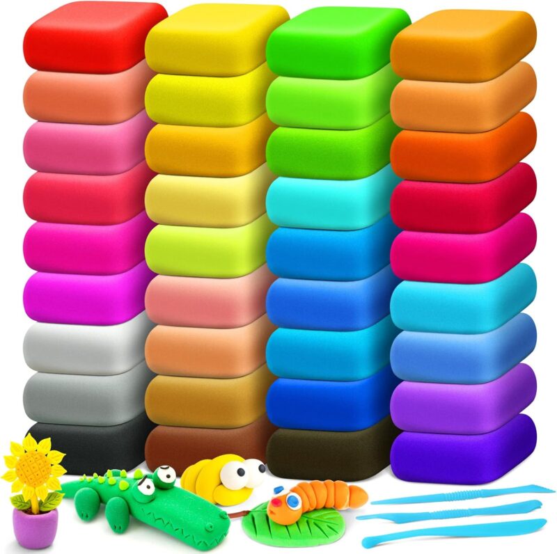 Air Dry Clay 36 Colors, Modeling Clay for Kids,  Molding Magic Clay, Gift for Kids Boys Girls