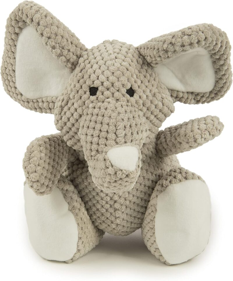 Elephant Squeaky Plush Dog Toy,  Technology - Gray, Large