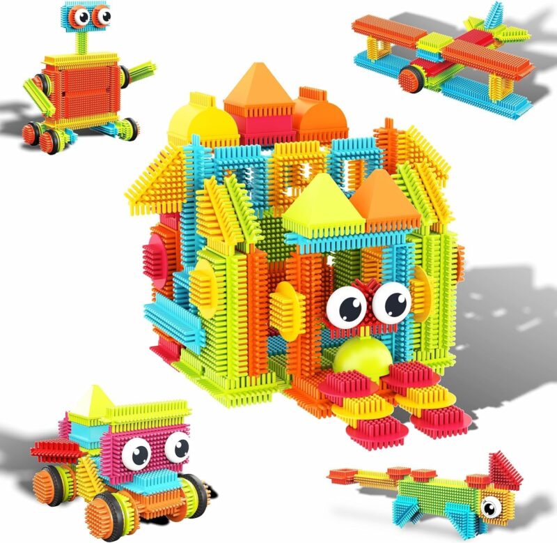 120pcs Hedgehog Interlocking Building Blocks Tiles Construction Toy Set Learning Playset  Development Preschool Kindergarten Toy for Kids Age3