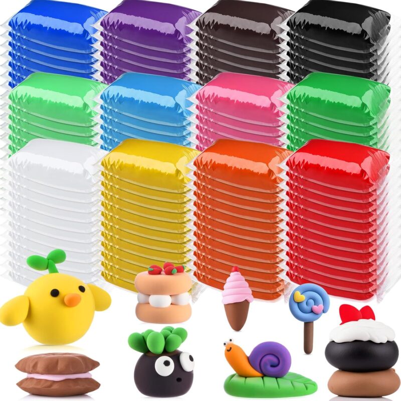 72 Pcs 38oz Air Dry Clay Bulk Modeling Magic Ultra Lightweight Foam Modeling Clay for Kids Adults  Gifts Party Arts Crafts and School Project Supplies(Classic Color)