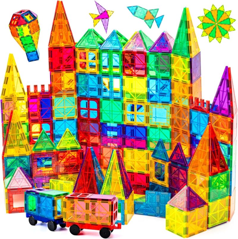 120Pcs Magnetic Tiles Magnetic 3D Building Blocks Set Educational Construction Toys for 3+ Year Kids with Stronger Magnets, Educational Toys, Recreational, Conventional