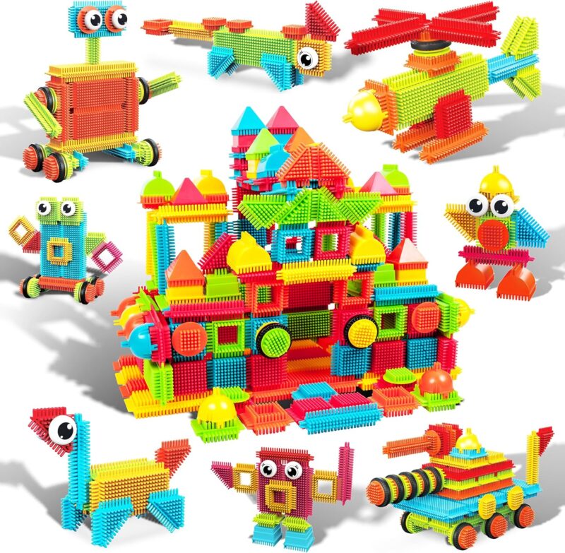 240pcs Hedgehog Interlocking Building S 3D Blocks,  Educational, Creative, Fun Construction Playset, Sensory Toy Gift for Preschool and Kindergarten Kids, Ages 3 and Up,